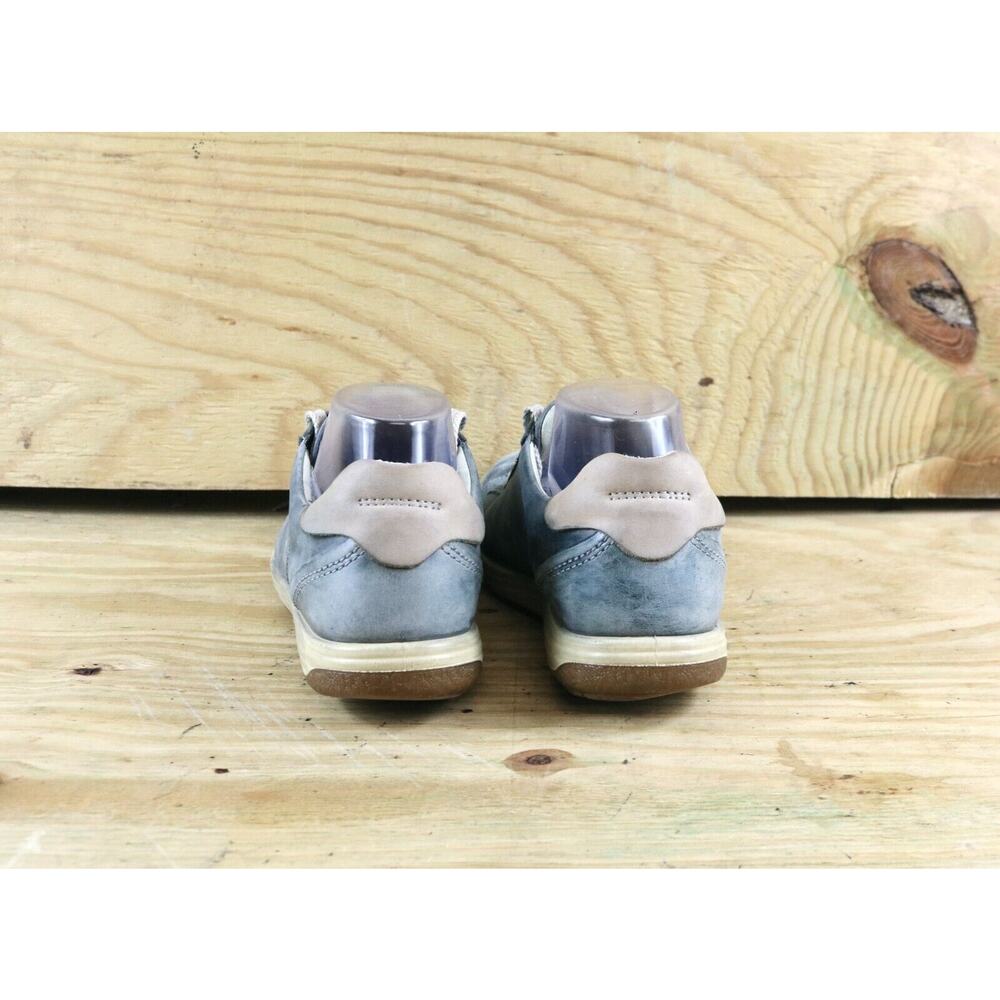 Ecco Sneakers Womens 39 Chase II Sz 8.5 Blue Distressed Leather Shoes Athletic - Picture 3 of 8